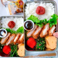 豚ヒレとイカのカツ弁当|satomiさん