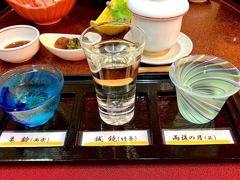 酒どころ広島の地酒3種利き酒セット 純米酒しか飲まないのでこの3種に^^ 呉市、竹原市、酒どころ西条市の写真のお酒をチョイス🍶|🐈⸒⸒⸒⸒つるのダンス🐈🐾さん