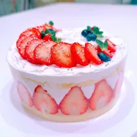 ベリーのクリスマスケーキ🎂🍓🫐🌿|sakiさん