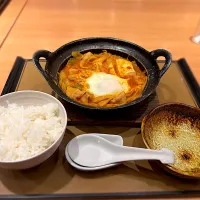 チゲ鍋定食さ|なかちゃんたまごさん