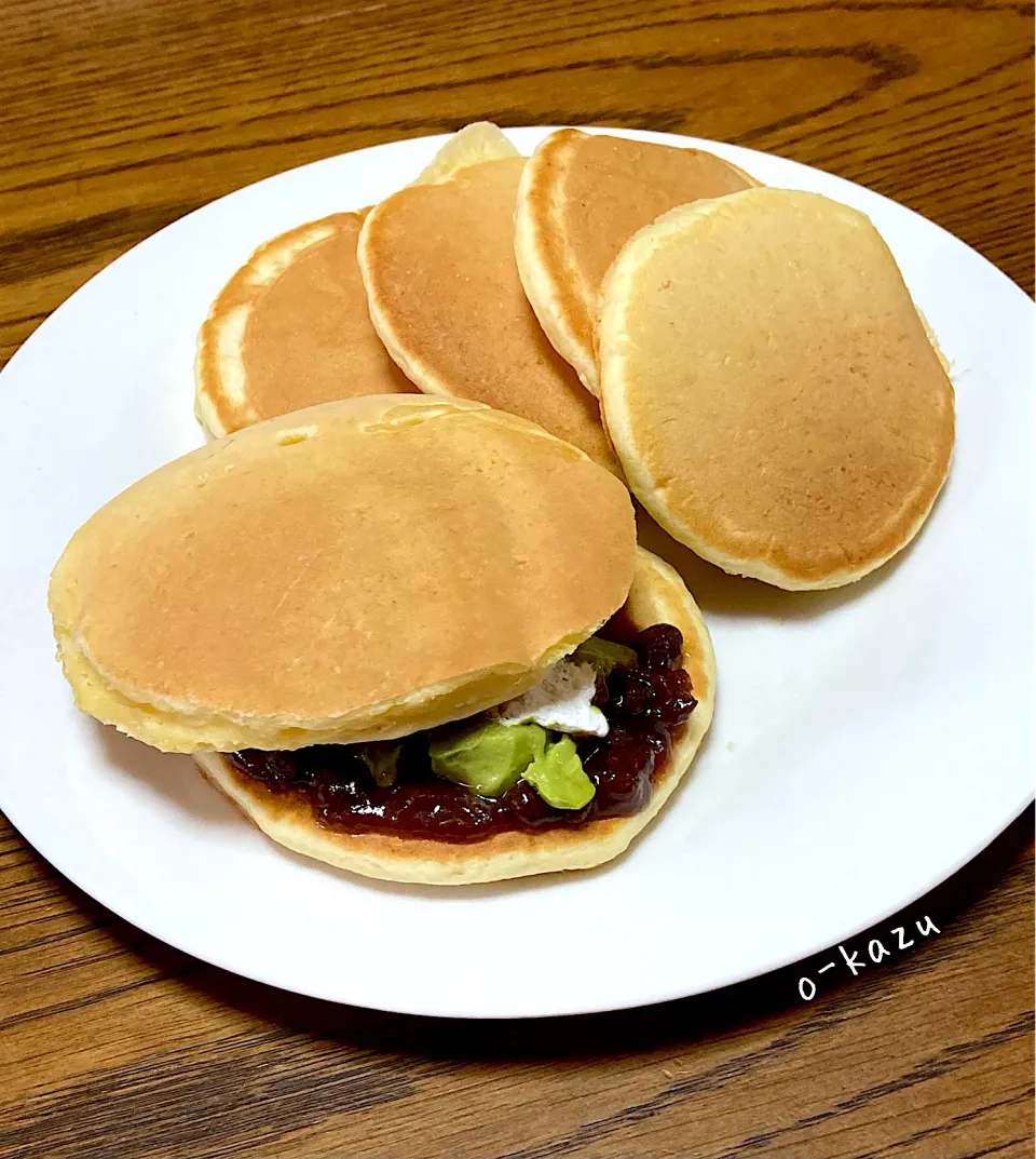 夫 特製ホットケーキとどら焼き|o-kazuさん