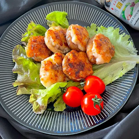 「プラス糀 生塩糀パウダー ボトル」を使ってみたSnapdishの料理・レシピ写真:MOMO-chan☻さんの料理 しいたけのえびしんじょう詰め🦐🍄