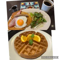 お久しぶりのurth caffe代官山にてモーニングを。パンケーキ、ワッフル。美味しくいただきました。|sniper66さん