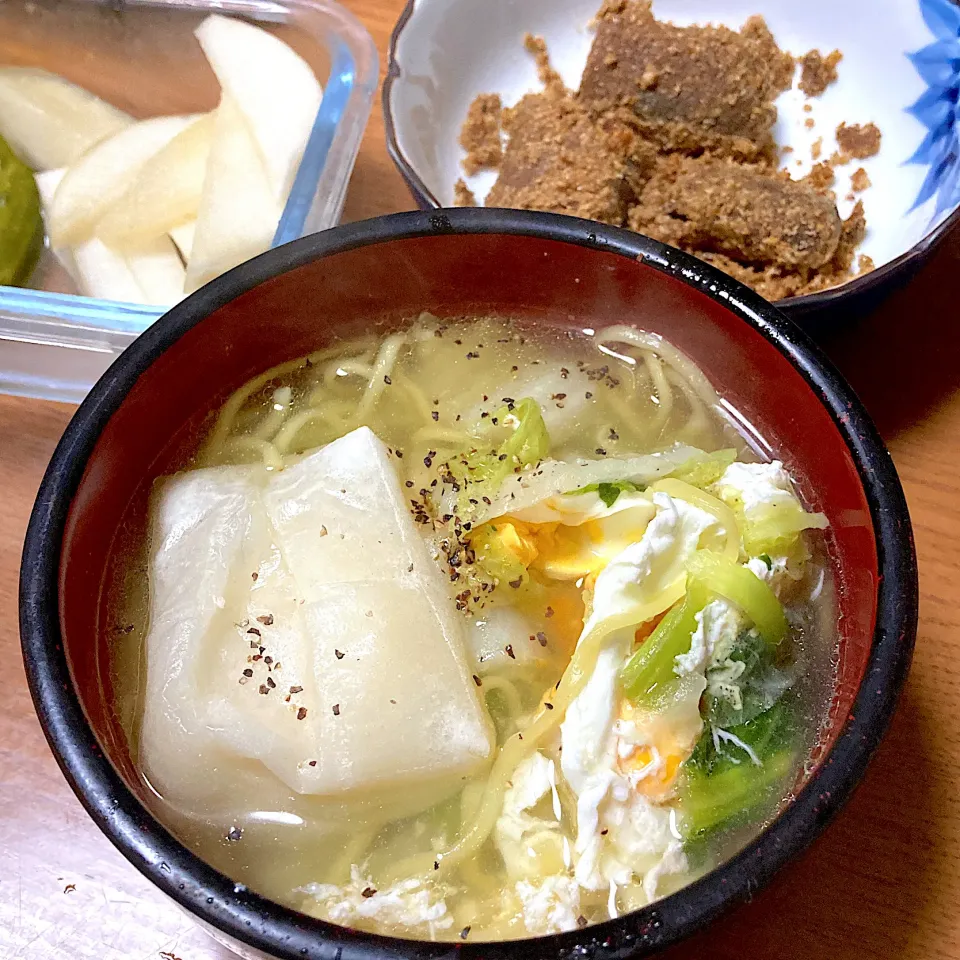 餅入り塩ラーメン半分|みんみんさん