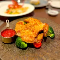 Crispy roasted chicken in Spanish style|skyblueさん