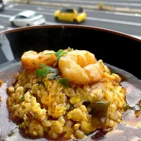 海老ときのこあんかけ炒飯|Kさん