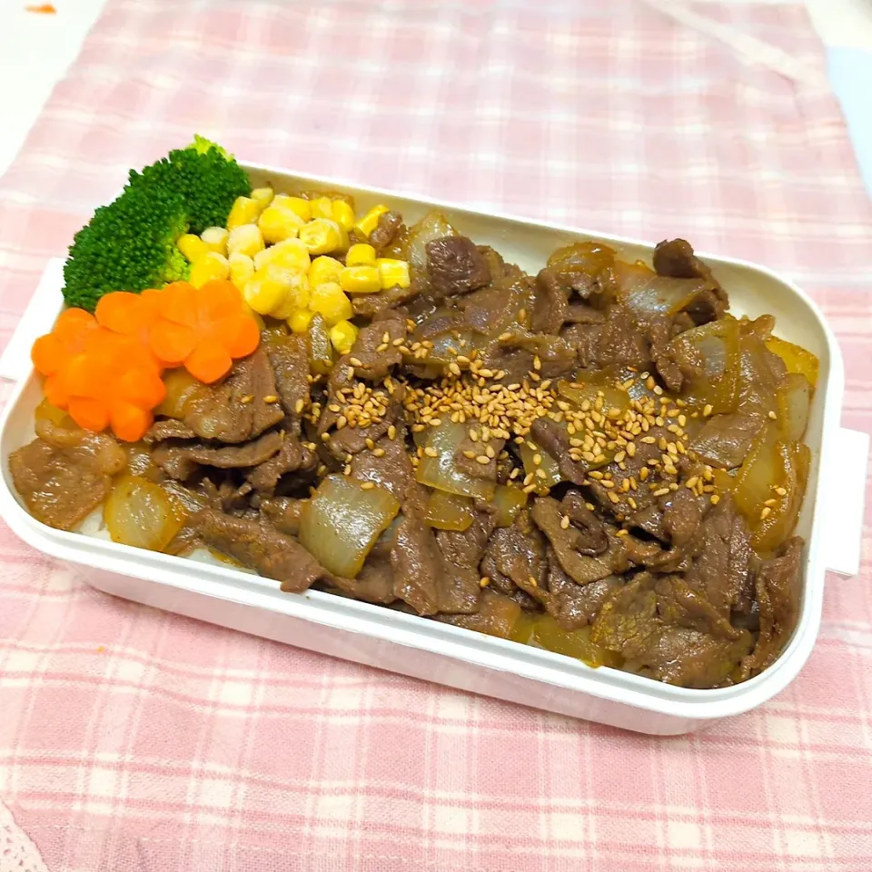 牛丼弁当♥|みちゅあしさん