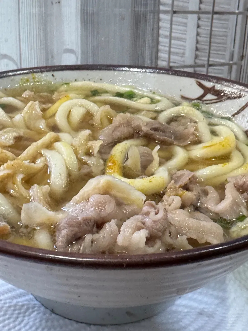 ヘルシー干し大根入り肉うどん🥰|🐧ペンギン2さん