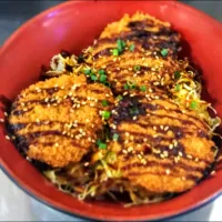 ほんじつのまかない•ヒレ味噌カツ丼