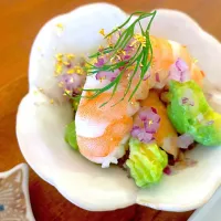 海老とアボカドのわさび醤油がけ|すずさん