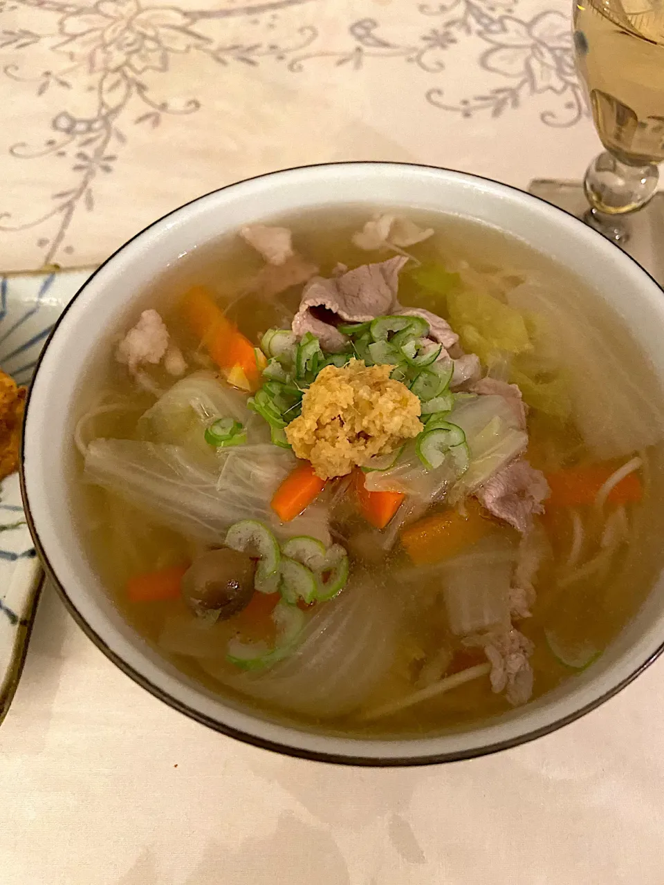 豚肉と白菜あんかけ煮麺|ネコさん