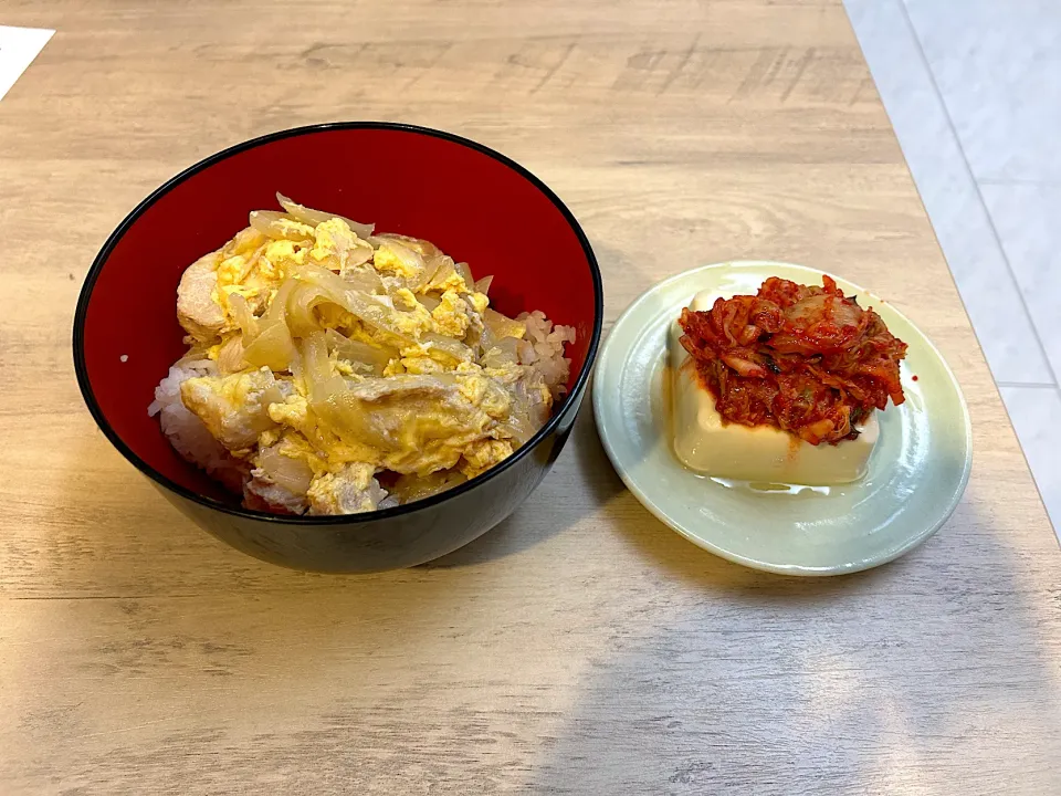 冷凍下味親子丼とキムチやっこ|りょうさん