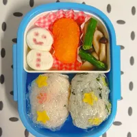 マシュマロ雪だるまのこども弁当|jun(・x・)さん