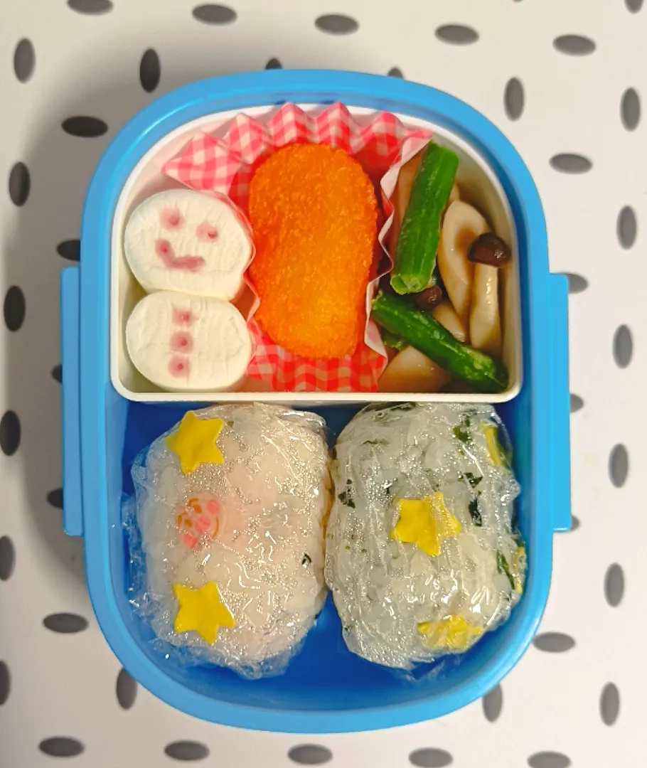 マシュマロ雪だるまのこども弁当|jun(・x・)さん