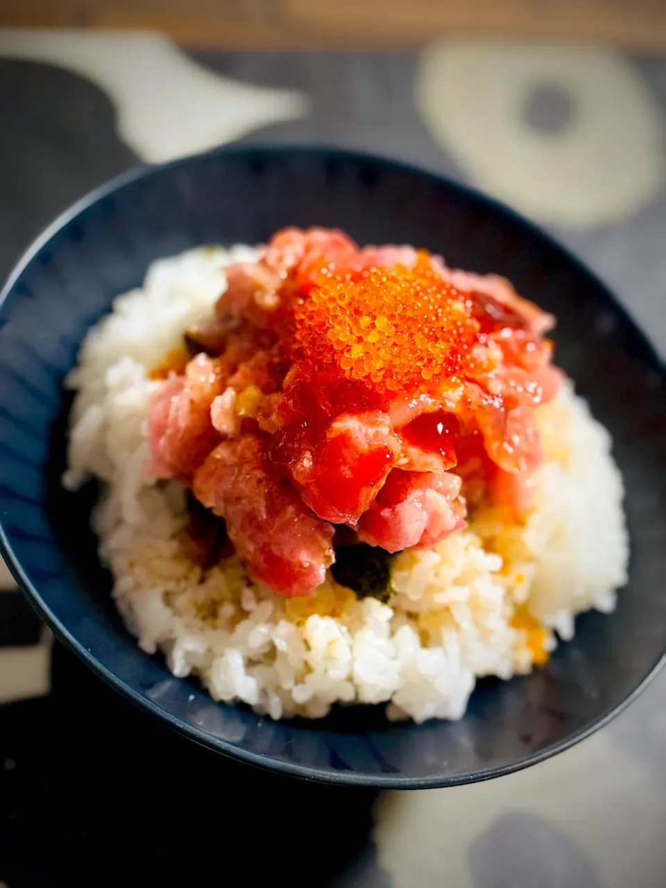 ネギトロ丼とびっこ乗せ|金木犀さん