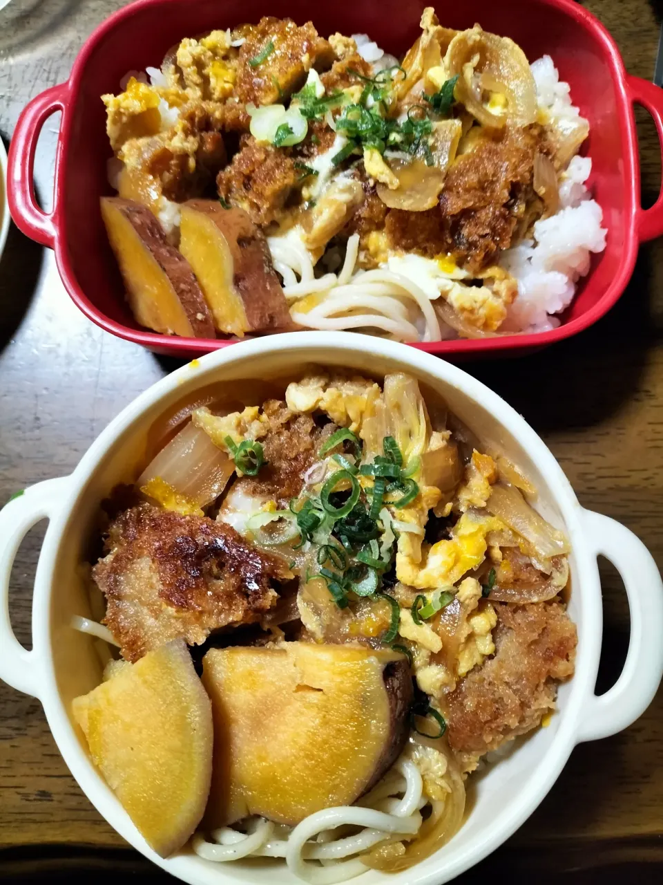 旦那　私弁当🍱　カツ丼😄|miimiさん