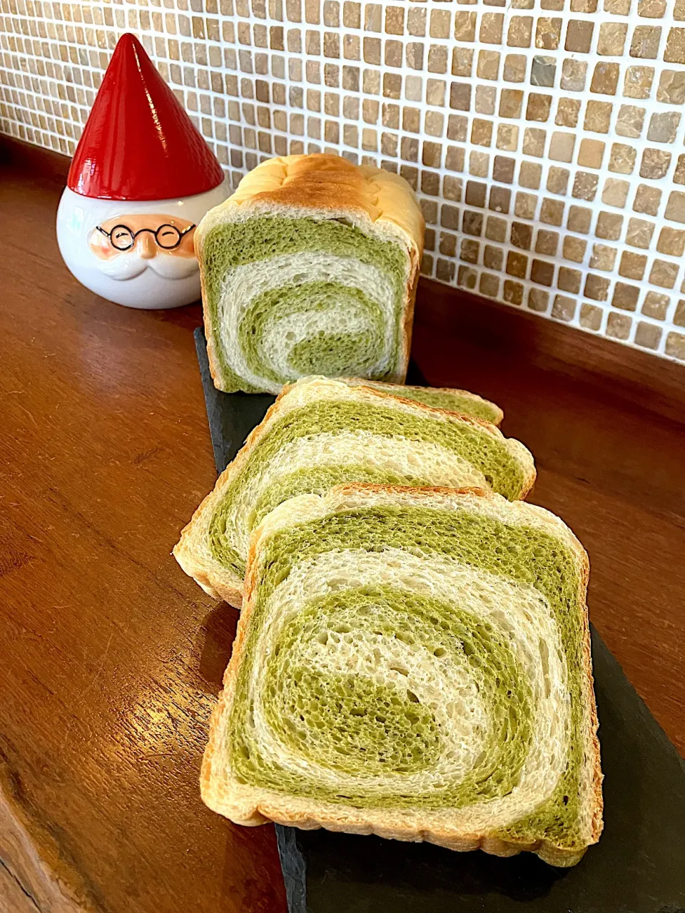 🌀抹茶くるくる食パン🌀|きみちさん