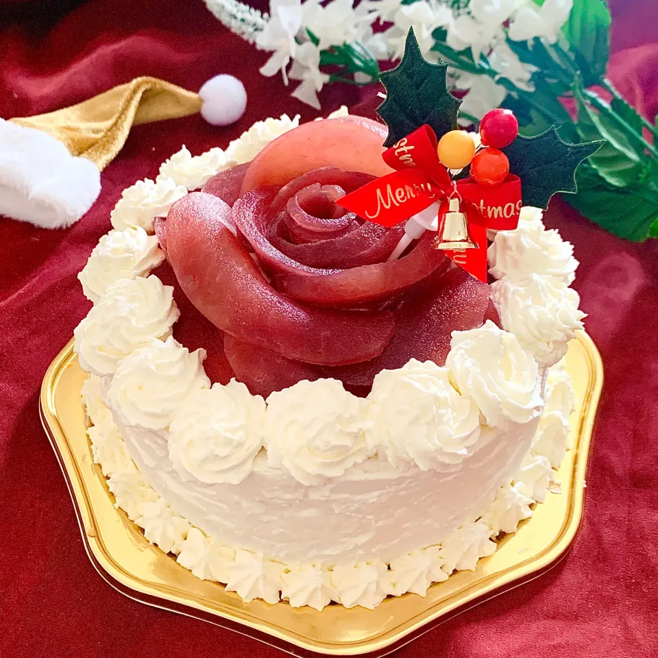 りんごのクリスマスケーキ|あやめもちもちさん