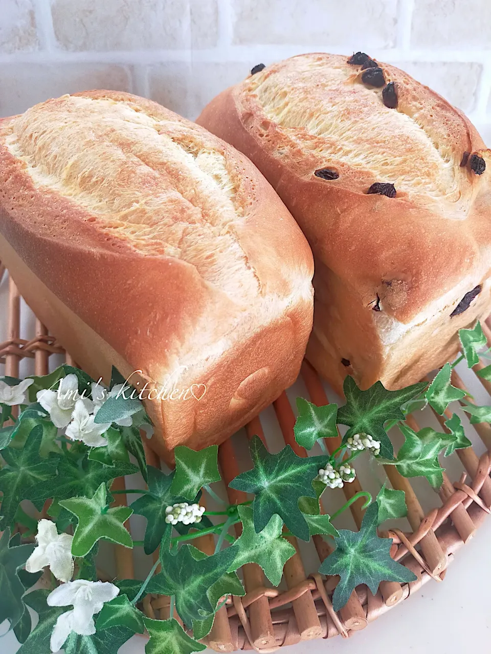 パタートップ食パンとレーズン食パンの兄弟パン☺️❣️|あみさん