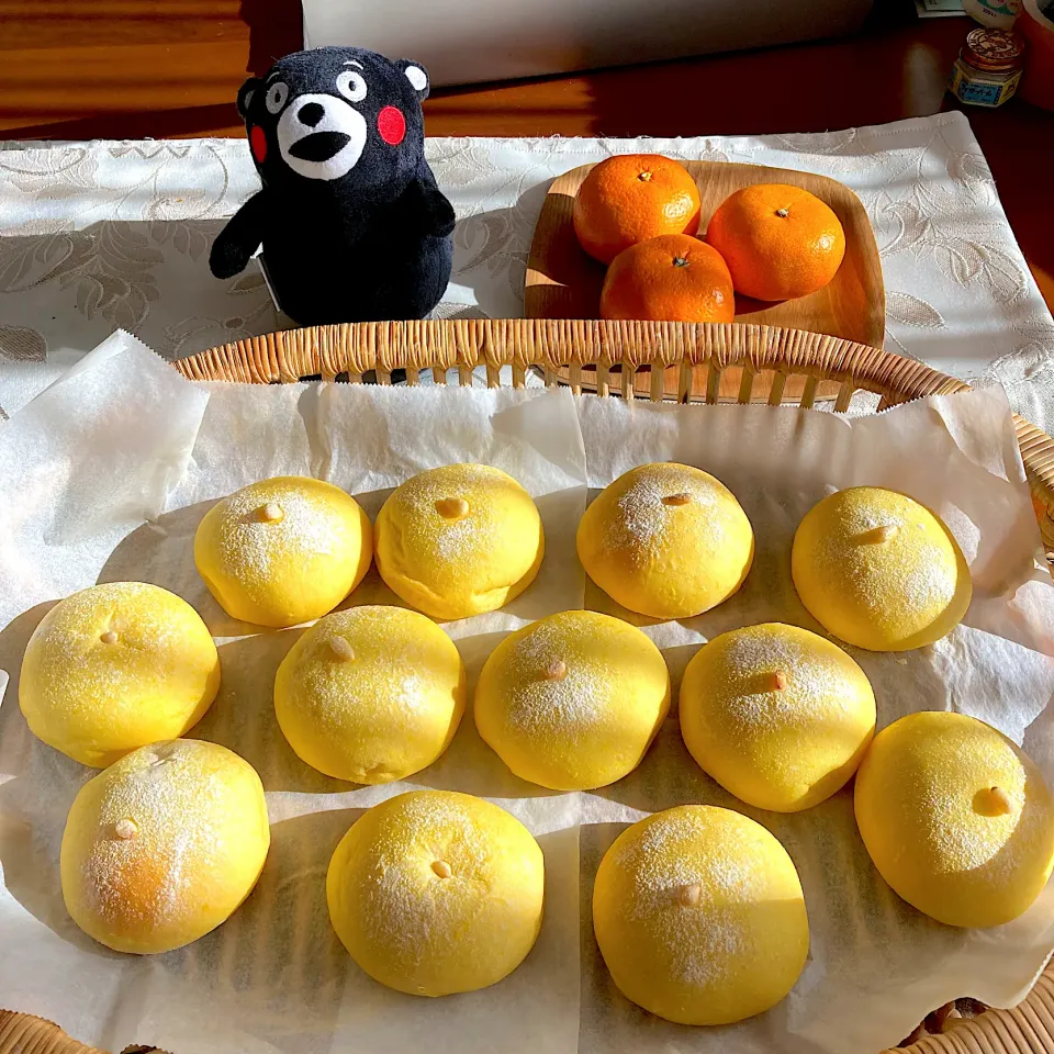 ももさんの料理 何と水分はミカンだけ(((o(*ﾟ▽ﾟ*)o)))みかんで焼くみかんパン🍊|ももさん