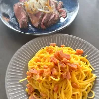 パスタとローストビーフ|hinomizさん