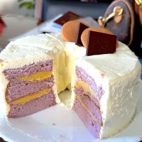 Purple Yum Chiffon with Yema filling covered with Creamcheese frosting|Laarni Nabongさん