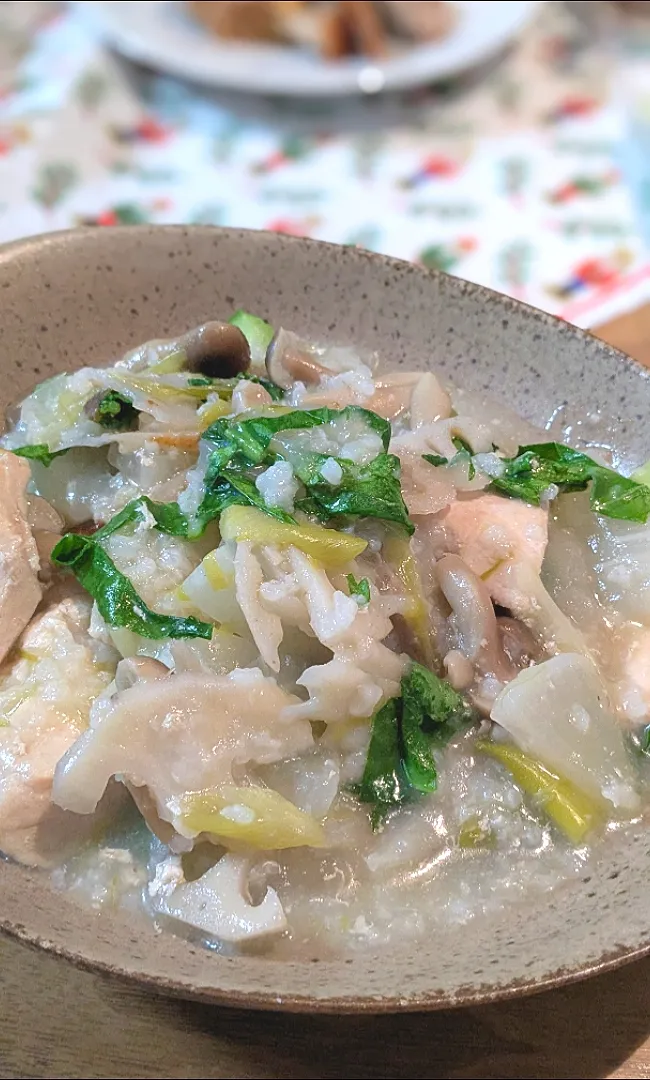 鶏むね肉と根菜の参鶏湯風|あぼちさん