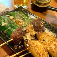 焼き鳥の野菜はいつものお決まりで|🐈⸒⸒⸒⸒つるのダンス🐈🐾さん