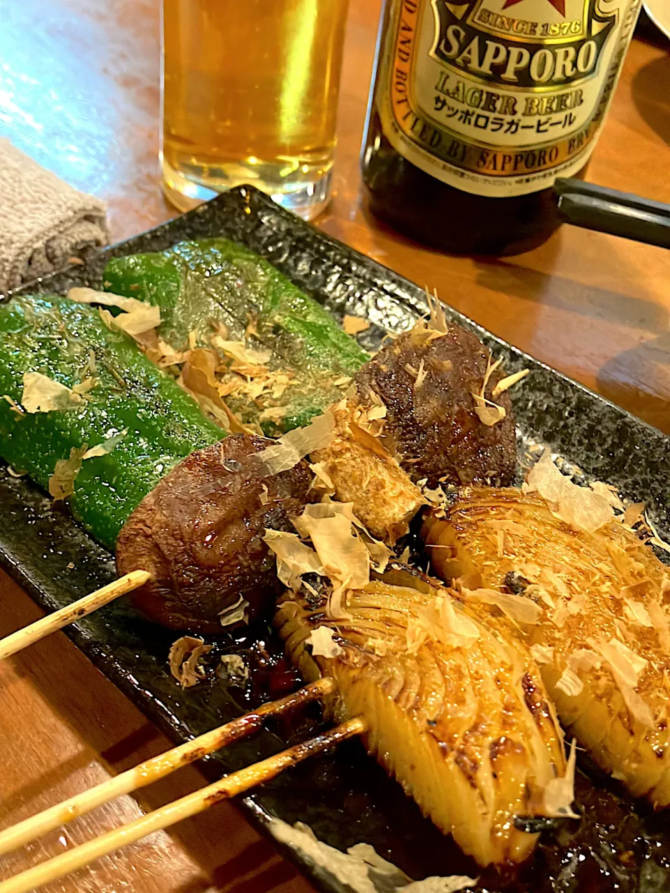 焼き鳥の野菜はいつものお決まりで|🐈⸒⸒⸒⸒つるのダンス🐈🐾さん