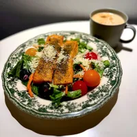 LE BORVO Semi-Cooked
Smoked Atlantic Salmon Steak with Spices Salad|Zhen Zhenさん