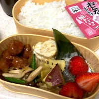 （市販の）ミートボール弁当|たんぽぽさん