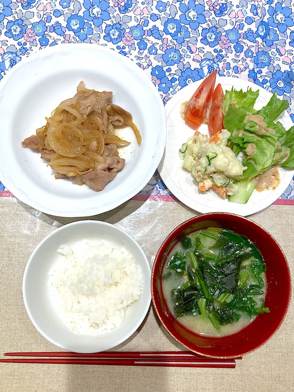 豚の生姜焼きとポテトサラダ|おしゃべり献立さん