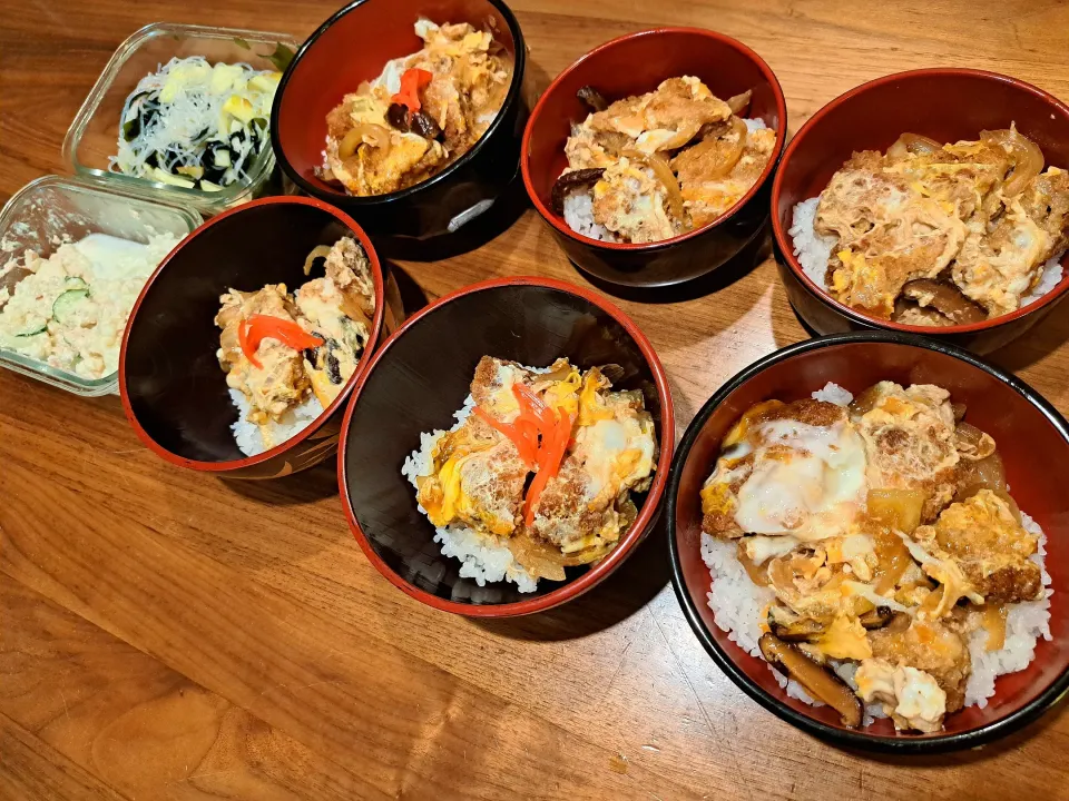 メンチカツの卵とじ丼　残り物|m aさん