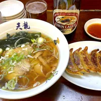 天龍　ラーメン餃子ビール　最高‼️|あべたかひろさん