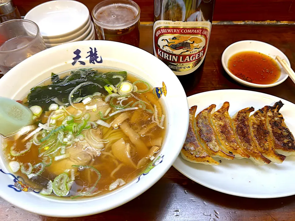 天龍　ラーメン餃子ビール　最高‼️|あべたかひろさん