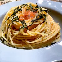 夜ご飯😋S&B混ぜるだけ明太子スパゲッティ|Shinyuuさん