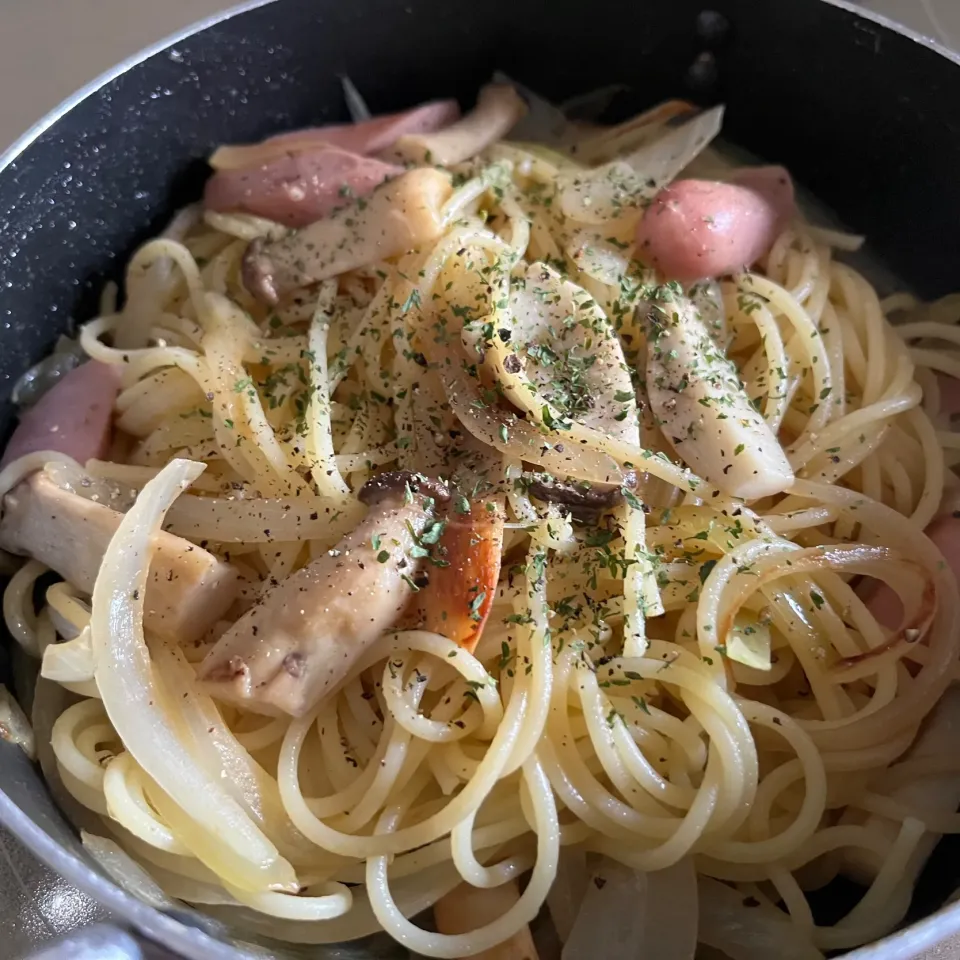 残り物でパスタ|sanaeさん