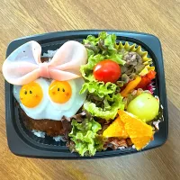 ロコモコ丼弁当|みもざさん