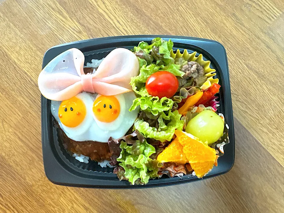 ロコモコ丼弁当|みもざさん