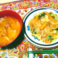 あんかけ焼きそば。牛スジ煮込み。|りささん