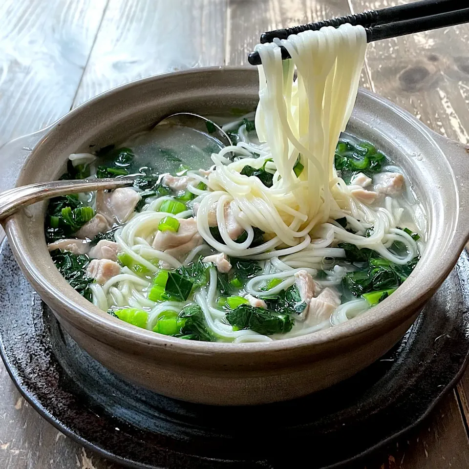 変則年越し蕎麦☆香妃園の鶏煮込みそばを再現してみた|七海さん