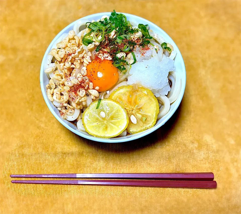 月見おろし柚子うどん|きいろさん