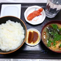 今日の朝ごはん（ごはんに辛子明太子、納豆、なめこ汁、麦みそ漬）| Mars＠釜飯作り研究中さん