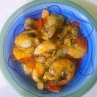 Sauted Shrimp with Mushrooms and Bell Peppers|Marissa Bakshさん