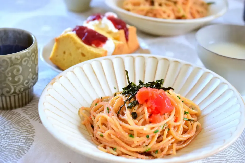 明太子たっぷりパスタ|うにんぱすさん