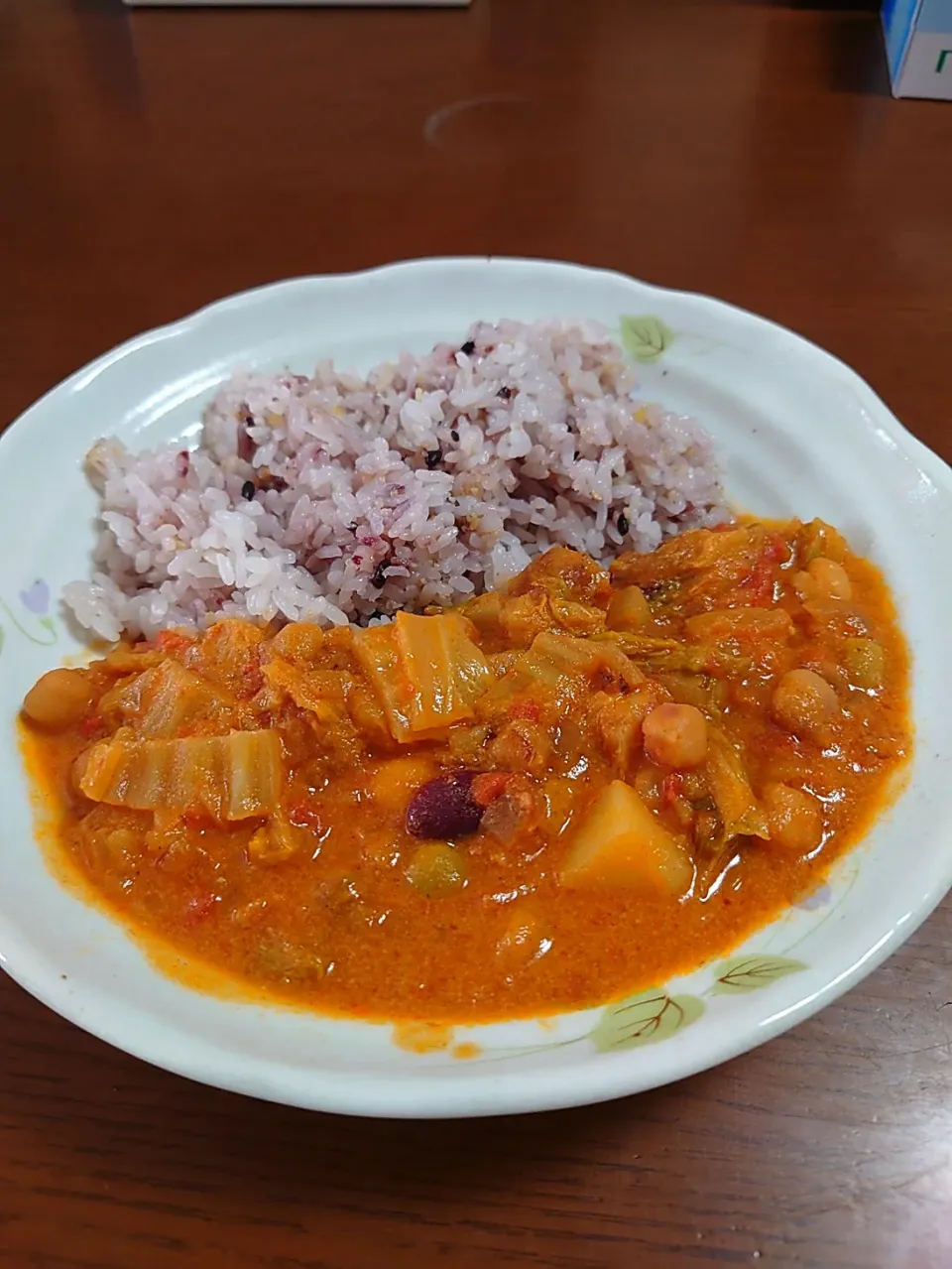 白菜と豆のスパイスカレー|ぱやさん