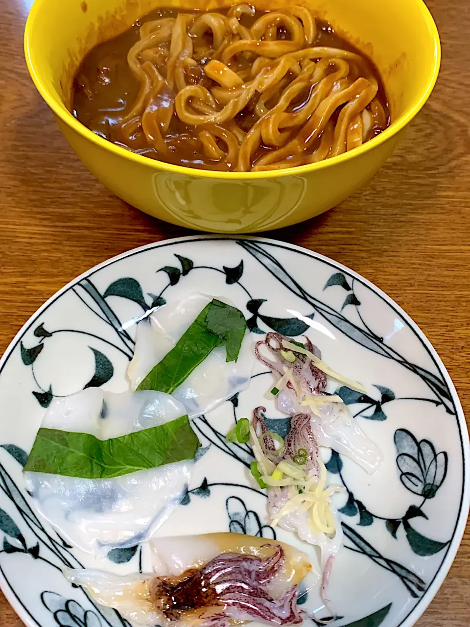 カレーとイカの刺身|パムさん