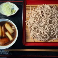 まる(丸大豆)さんの料理 鴨せいろ　🟠まるさんの料理 鴨ロース   芹と赤葱、おろしたての山葵を添えたサラダ仕立て|まる(丸大豆)さん