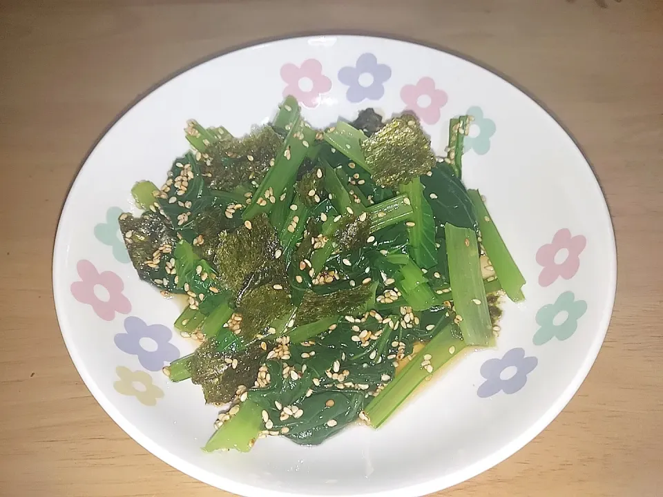 小松菜と海苔の胡麻和え|るかぱぱさん