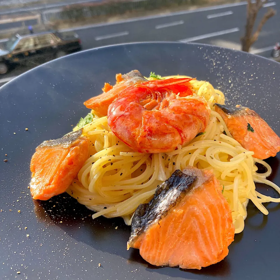 海老と鮭のスパゲッティ|Kさん